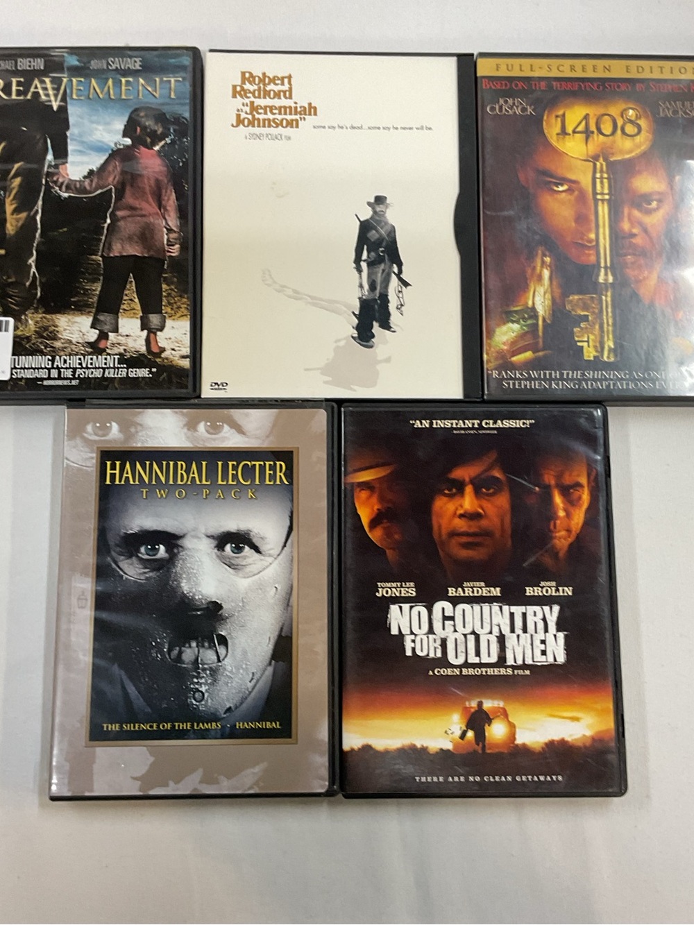 (6x DVD Slow Burn) Bereavement Jeremiah Johnson 1408 Hannibal No Country Old Men